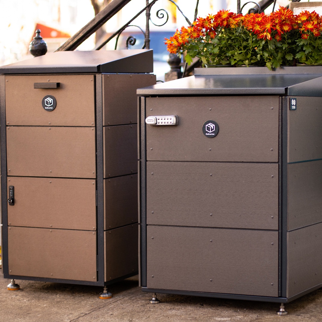 parcelbin and parceldrop package lockers for deliveries